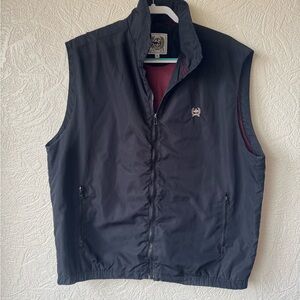 Cinch men’s black zip vest size xl